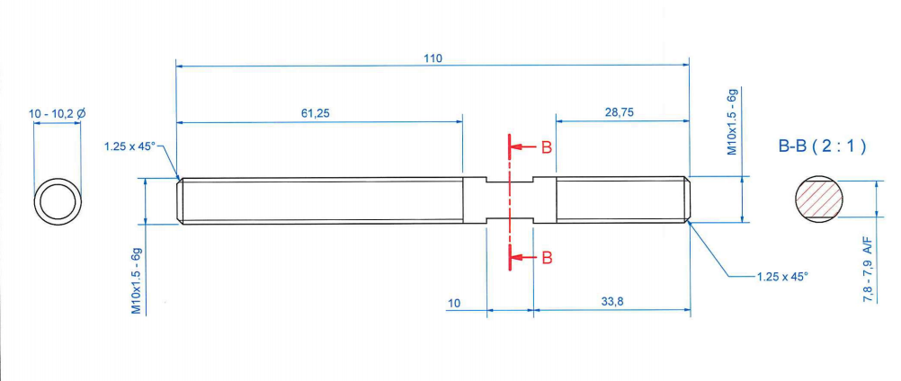 316-Ǳ궨810281-M10*110 ׼ͼֽ